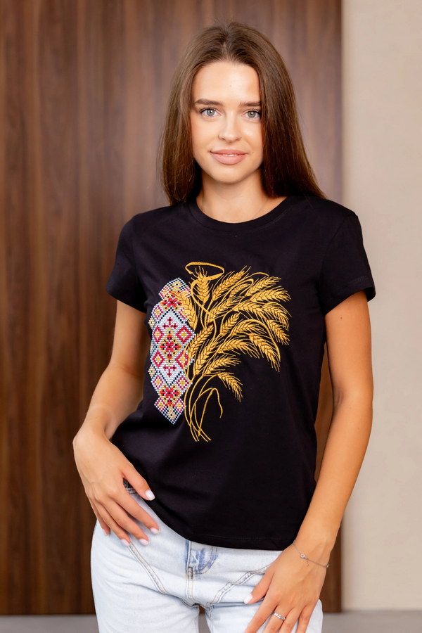 Black women's t-shirt with ears, Nyvka, size XL