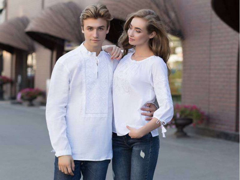 Embroidered shirt in white on white - a legend among embroidered clothing.