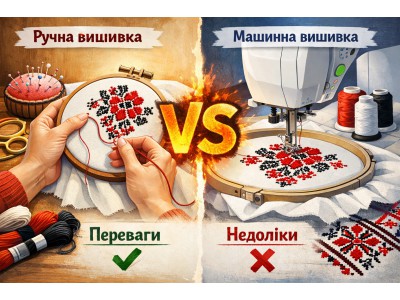 Ручна вишивка чи машинна: що краще? Порівняння, переваги та недоліки