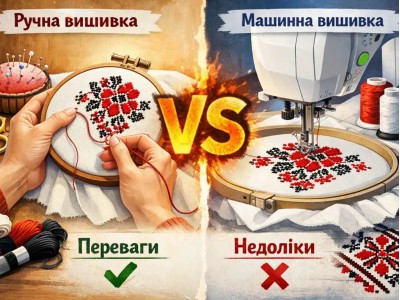 Ручна вишивка чи машинна: що краще? Порівняння, переваги та недоліки