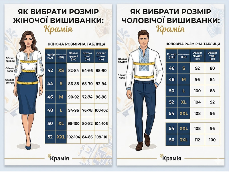 Як вибрати розмір? Европейська та українські розміри та їх ідентифікація