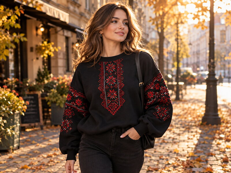 Women's Embroidered Sweatshirts: Autumn 2026 Trend 