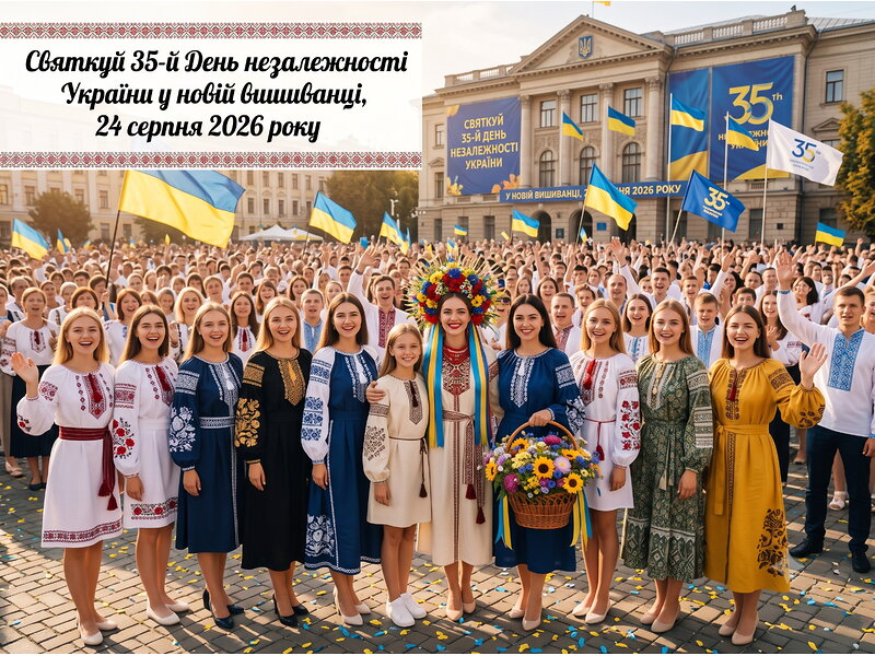 Celebrate the 35th Independence Day of Ukraine in a new vyshyvanka, August 24, 2026