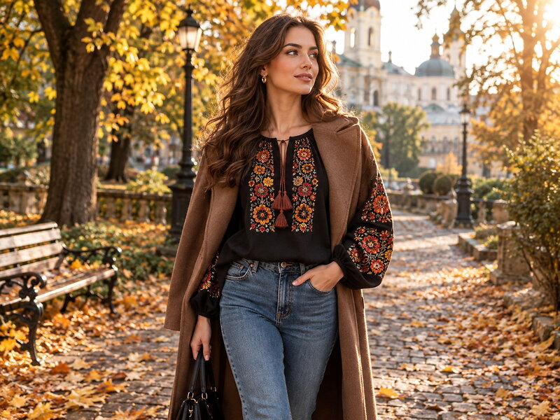 Women's embroidered shirts - trends for fall 2026!