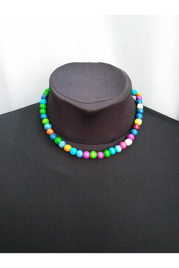 Necklace painted Rainbow