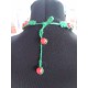 Ожерелье джутовое зеленый