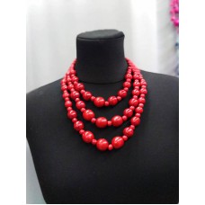 Three-row necklace