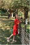 Embroidered vyshyvanka dress for a girl — Bird