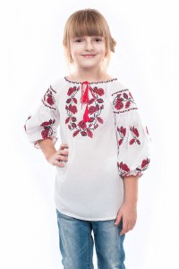 Dream, embroidered shirt for girls