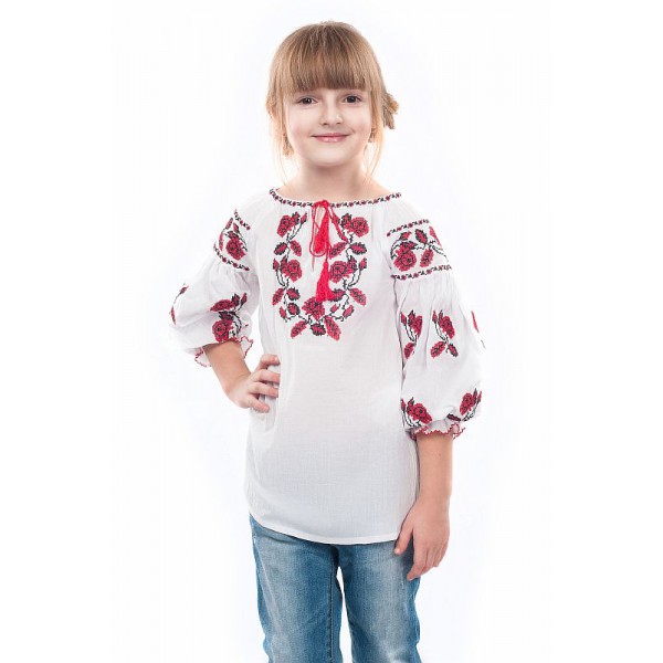 Dream, embroidered shirt for girls