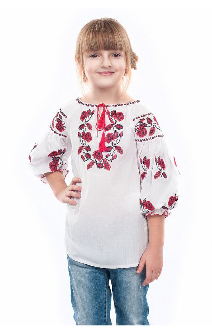 Dream, embroidered shirt for girls
