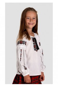 Yaroslavna, white vyshyvanka for a girl