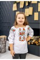 Marinka, a blouse for a girl with white embroidery