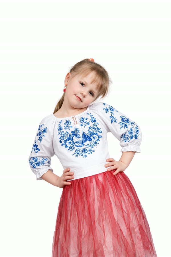 Біла вишиванка Іваничка, Тканина: бязь біла, 128
