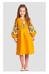 Solomiya dress for a girl mustard color