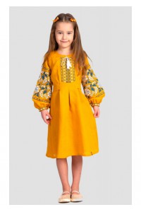 Solomiya, dress for a girl mustard color