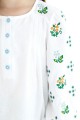 Embroidered shirt for a girl made of white semi-linen Jasmine