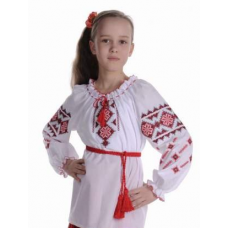 Біла блузка для дівчинки Гуцулочка