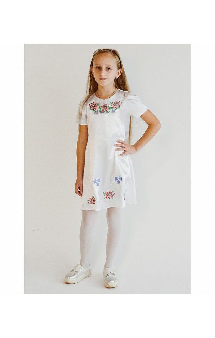 Lily, embroidered shirt for girls