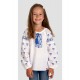 Rozana, blue embroidered shirt for a girl
