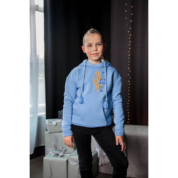 Yellow Ukraine Children's Sweatshirt, 3D