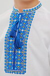 Vyshyvanka for a boy "Ladomyr" (white with blue-yellow embroidery), 122