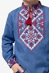 Vyshyvanka for a boy "Hoverla" blue with red
