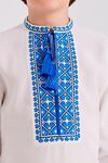 Vyshyvanka for a boy "Ladomyr" (white with blue-yellow embroidery), 122
