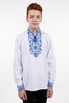 Embroidered shirt for a boy with blue embroidery "Lieutenant Colonel"