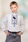 Blue embroidered shirt for the boy Vsevolod, 116