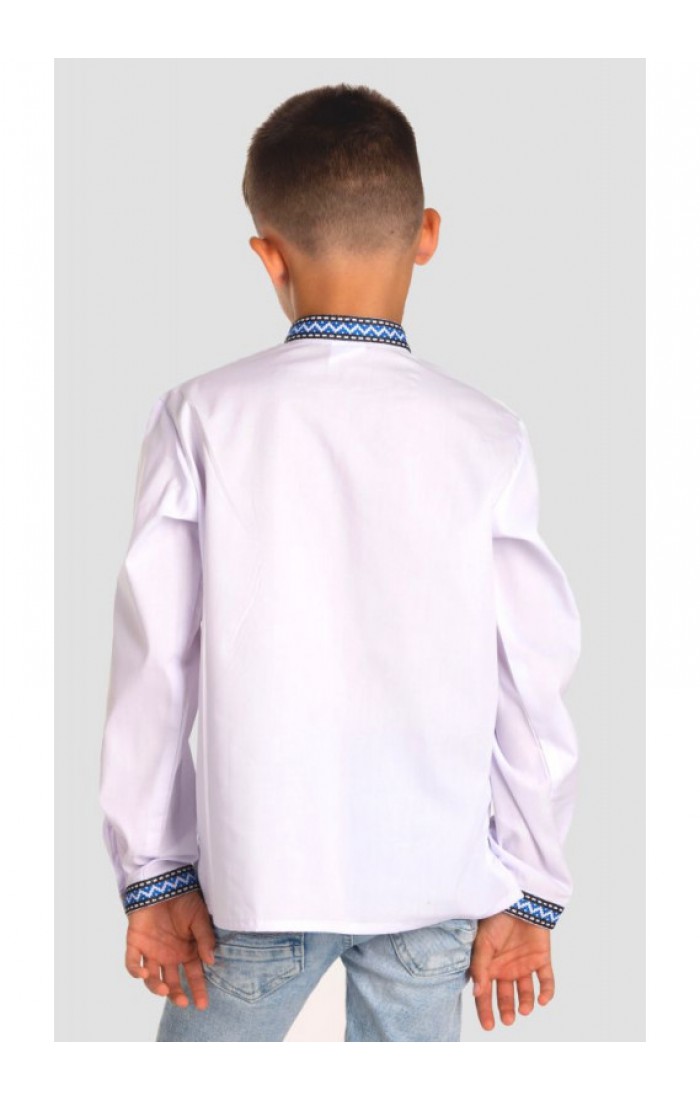 Dorofiy, blue embroidered shirt for a boy