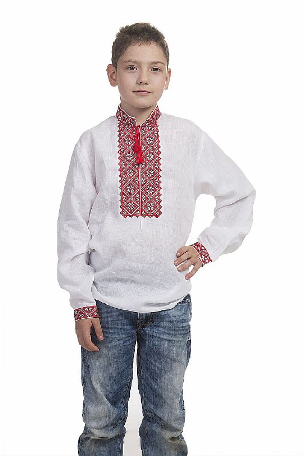 Linen embroidered shirt for boys Veremii, size 152