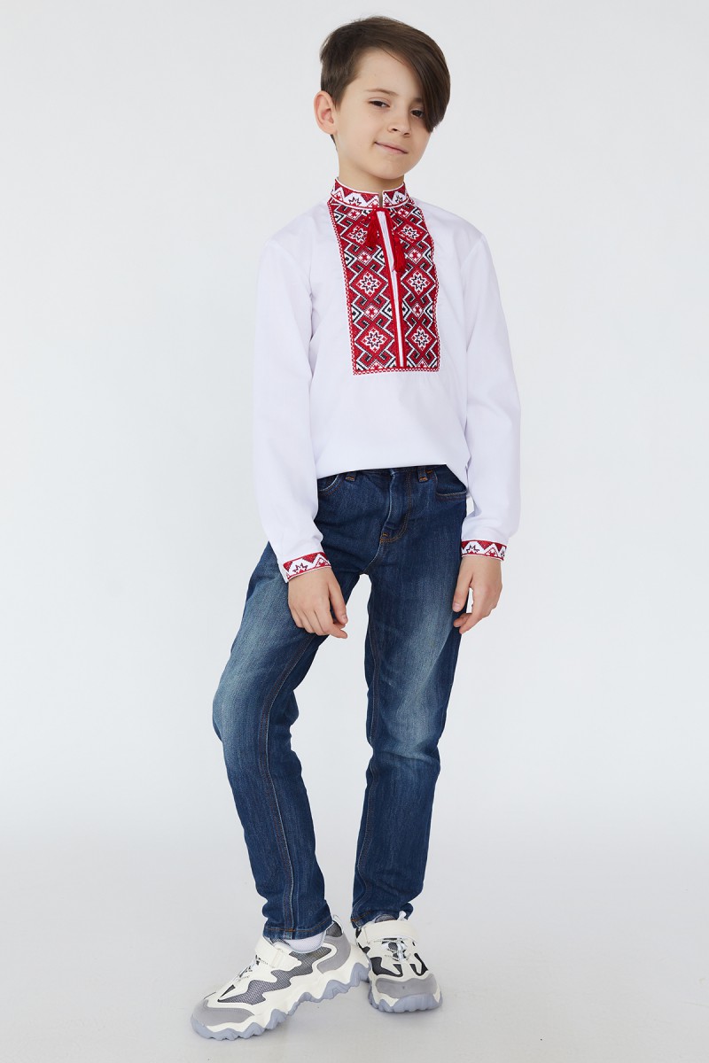 Svitozar, an embroidered shirt for a boy