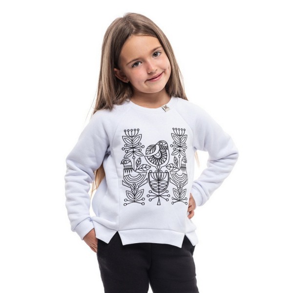 Разнотравья, свитшот с капюшоном для девочки