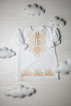Dress for baptism white with embroidery