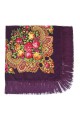 Scarf women's eggplant Bouquet of roses