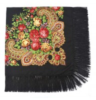 Букет троянд, хустка жіноча  чорнильна 