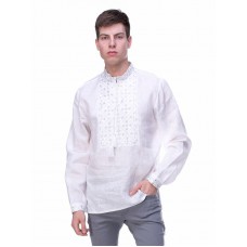 Men's embroidered shirt White