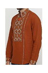 Men's embroidered linen shirt "Skelia"