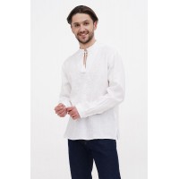 Мужская вышиванка белым по белому Аскольд Мужская вышиванка белым по белому Аскольд