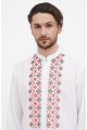 Owner, white embroidered shirt with red embroidery