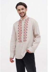 Owner, gray embroidered jacket with red and black embroidery