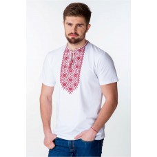 Dmitry, men's embroidered T-shirt, red embroidery