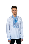 Men's embroidered shirt of blue color Neboslav