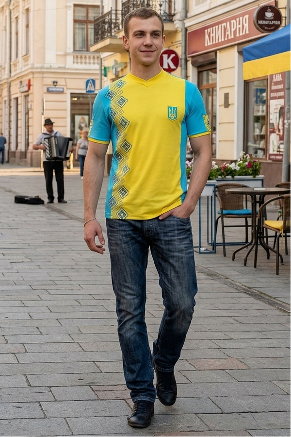 Вышиванка мужская футболка Украина