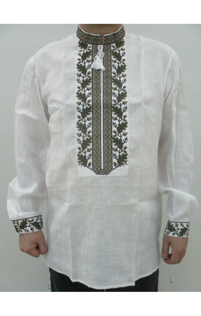 Oak, men's embroidered shirt