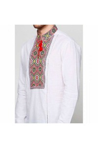 Gnat red, men's embroidered shirt