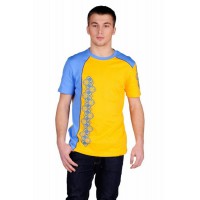 Yellow-blue men's T-shirt with embroidery of Vladyslav Yellow-blue men's T-shirt with embroidery of Vladyslav
