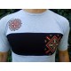 T-shirt with Melange embroidery