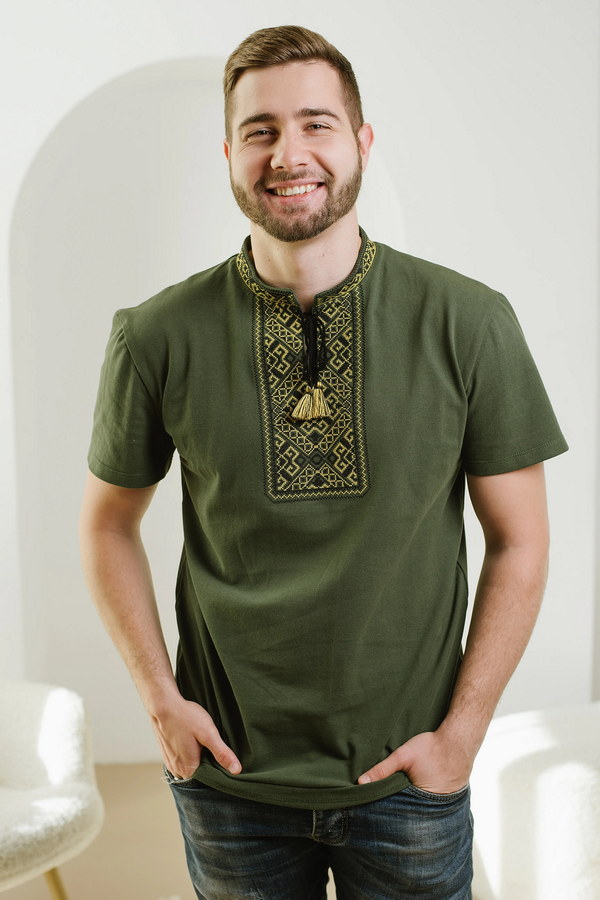 Men's olive t-shirt Tradition